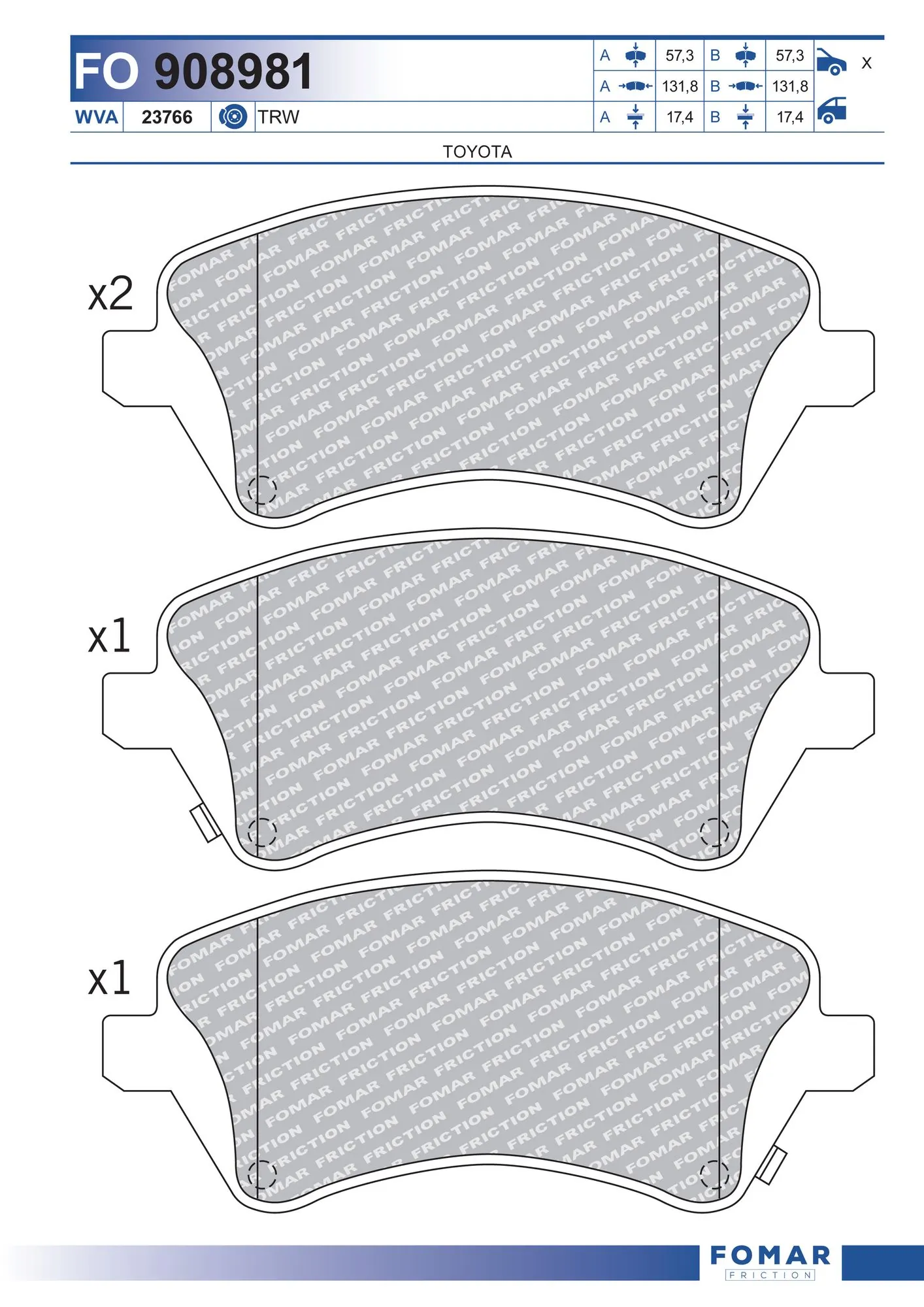 Brake Pad Set, disc brake